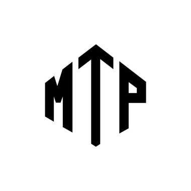 MTP letter logo design with polygon shape. MTP polygon and cube shape logo design. MTP hexagon vector logo template white and black colors. MTP monogram, business and real estate logo.