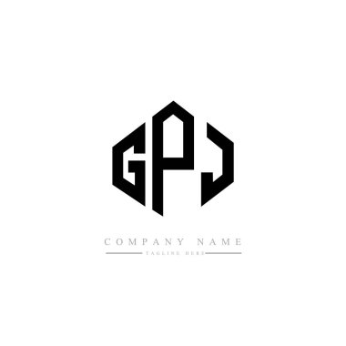GPJ harfi ilk logo şablon tasarım vektörü 