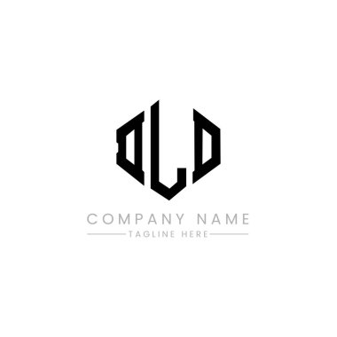 Çokgen şekilli DLD harf logosu tasarımı. DLD çokgen ve küp şeklinde logo tasarımı. DLD altıgen vektör logosu şablonu beyaz ve siyah renkler. DLD monogram, iş ve gayrimenkul logosu.