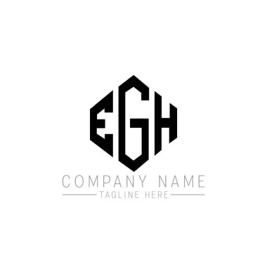 EGH letter logo design with polygon shape. EGH polygon and cube shape logo design. EGH hexagon vector logo template white and black colors. EGH monogram, business and real estate logo.