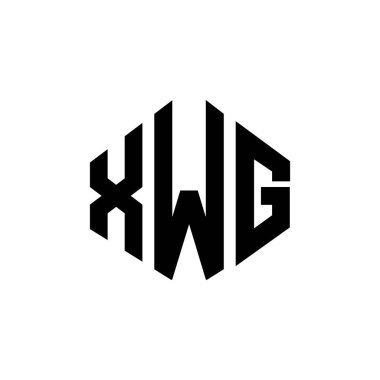 XWG letter logo design with polygon shape. XWG polygon and cube shape logo design. XWG hexagon vector logo template white and black colors. XWG monogram, business and real estate logo.