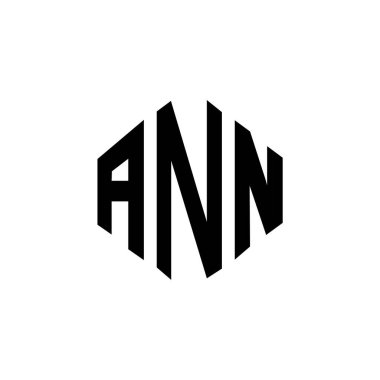 ANN letter logo design with polygon shape. ANN polygon and cube shape logo design. ANN hexagon vector logo template white and black colors. ANN monogram, business and real estate logo.