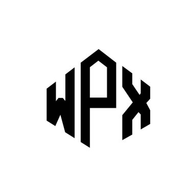 WPX letter logo design with polygon shape. WPX polygon and cube shape logo design. WPX hexagon vector logo template white and black colors. WPX monogram, business and real estate logo.