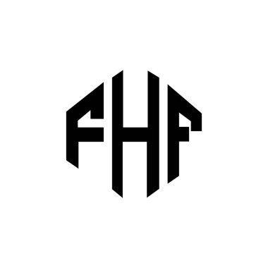 FHF letter logo design with polygon shape. FHF polygon and cube shape logo design. FHF hexagon vector logo template white and black colors. FHF monogram, business and real estate logo.FHF letter logo design with polygon shape. FHF polygon and cube sh