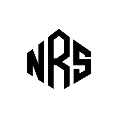 NRS letter logo design with polygon shape. NRS polygon and cube shape logo design. NRS hexagon vector logo template white and black colors. NRS monogram, business and real estate logo.