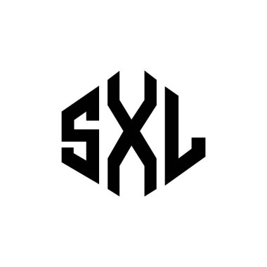 SXL letter logo design with polygon shape. SXL polygon and cube shape logo design. SXL hexagon vector logo template white and black colors. SXL monogram, business and real estate logo.