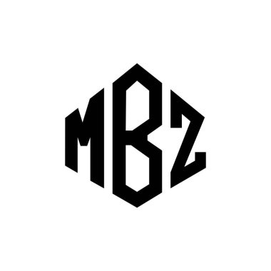 MBZ letter logo design with polygon shape. MBZ polygon and cube shape logo design. MBZ hexagon vector logo template white and black colors. MBZ monogram, business and real estate logo.