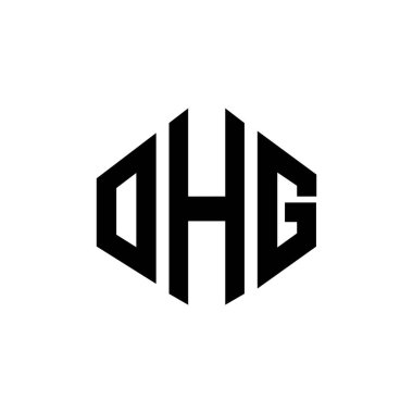 OHG letter logo design with polygon shape. OHG polygon and cube shape logo design. OHG hexagon vector logo template white and black colors. OHG monogram, business and real estate logo.