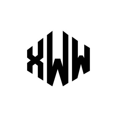 XWW letter logo design with polygon shape. XWW polygon and cube shape logo design. XWW hexagon vector logo template white and black colors. XWW monogram, business and real estate logo.