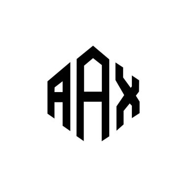 AAX letter logo design with polygon shape. AAX polygon and cube shape logo design. AAX hexagon vector logo template white and black colors. AAX monogram, business and real estate logo.