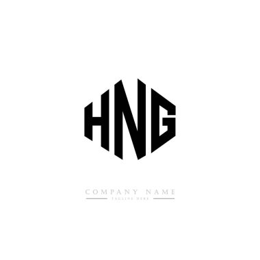 HNG letter logo design with polygon shape. HNG polygon and cube shape logo design. HNG hexagon vector logo template white and black colors. HNG monogram, business and real estate logo.