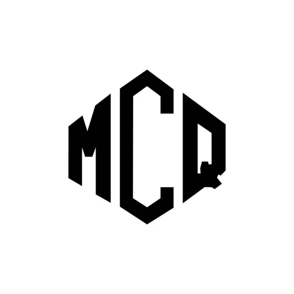 Mcq Letter Logo Design Polygon Shape Mcq Polygon Cube Shape — Stockvektor