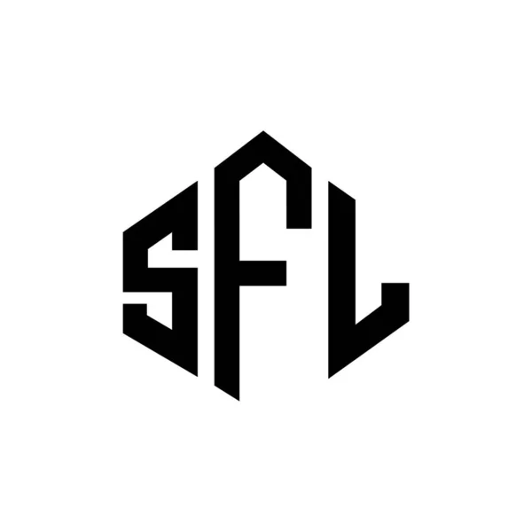 Sfl Letter Logo Design Polygon Shape Sfl Polygon Cube Shape — Vettoriale Stock