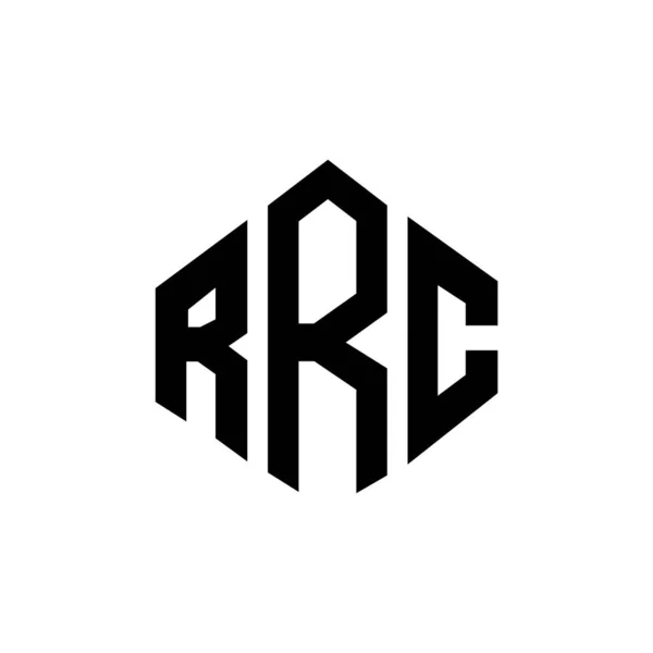 Design Logotipo Carta Rrc Com Forma Polígono Projeto Logotipo Forma — Vetor de Stock