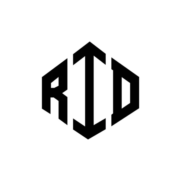 Rid Letter Logo Design Polygon Shape Rid Polygon Cube Shape — Stockvector