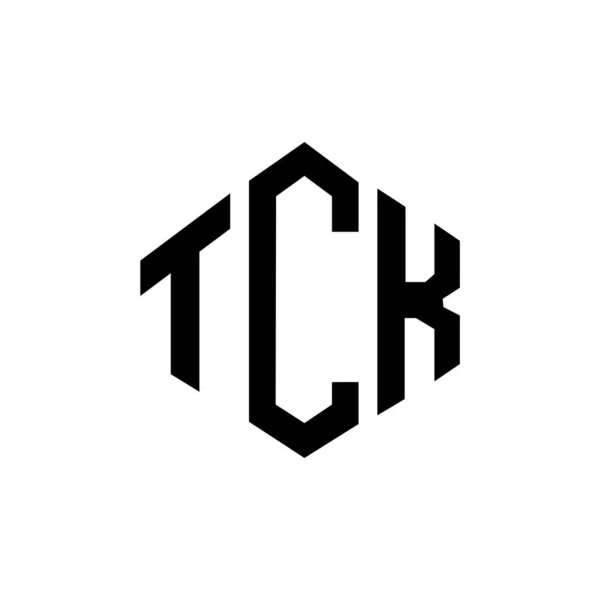Tck Letter Logo Design Polygon Shape Tck Polygon Cube Shape — 스톡 벡터