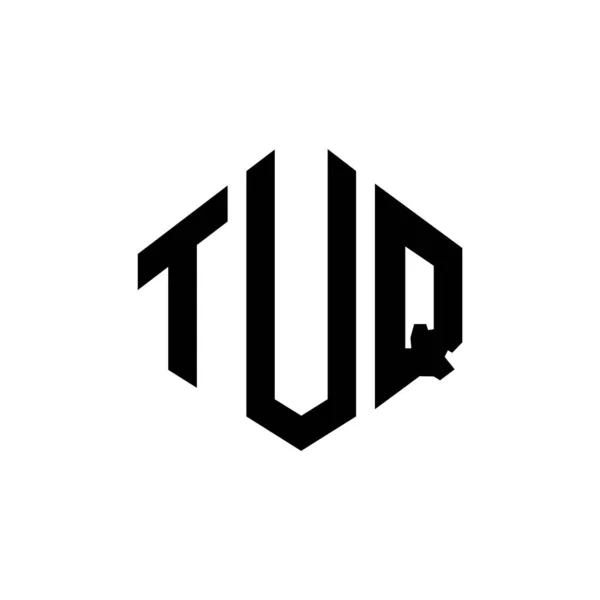 Tuq Letter Logo Design Polygon Shape Tuq Polygon Cube Shape — Vetor de Stock