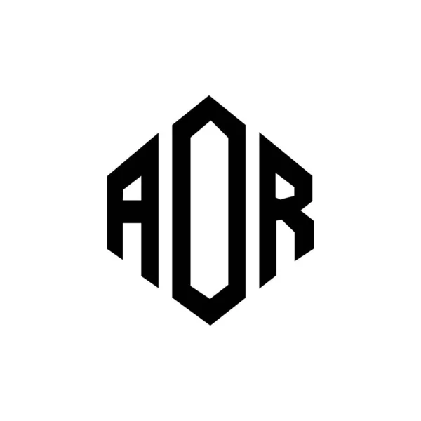 Aor Letter Logo Design Polygon Shape Aor Polygon Cube Shape — Wektor stockowy