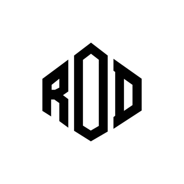 Rod Letter Logo Design Polygon Shape Rod Polygon Cube Shape — стоковый вектор