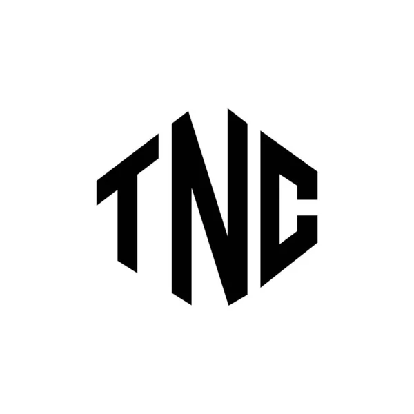 Tnc Letter Logo Design Polygon Shape Tnc Polygon Cube Shape — стоковий вектор