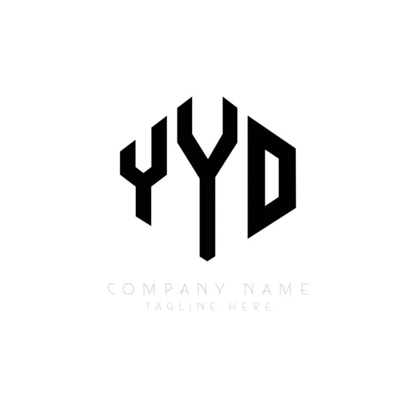 Yyo Letter Logo Design Polygon Shape Yyo Polygon Cube Shape — Stock Vector