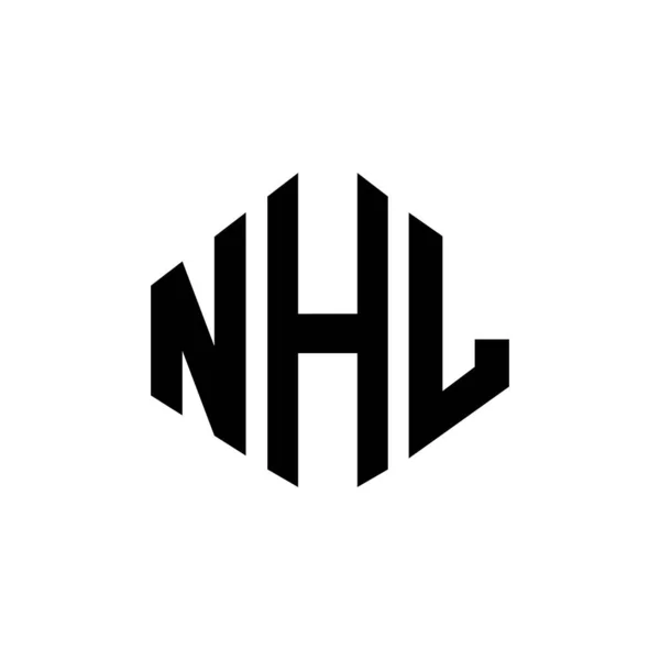 Nhl Letter Logo Design Polygon Shape Nhl Polygon Cube Shape — 스톡 벡터