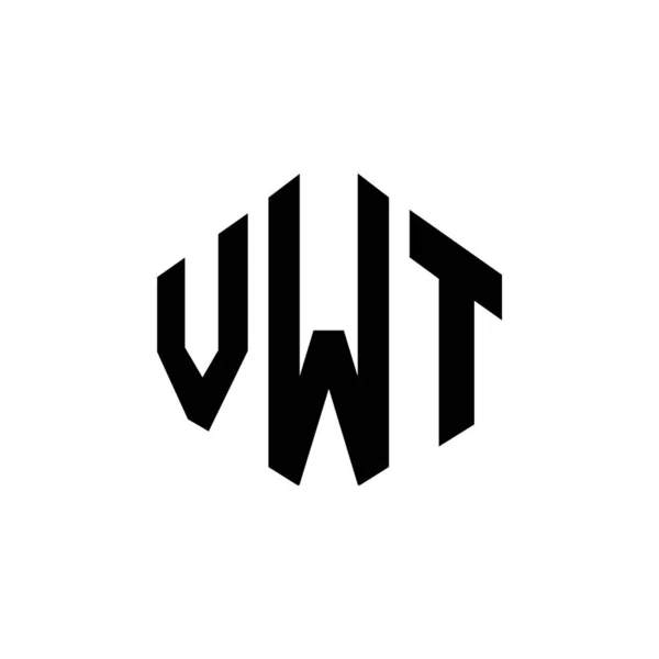 Vwt Letter Logo Design Polygon Shape Vwt Polygon Cube Shape — 스톡 벡터