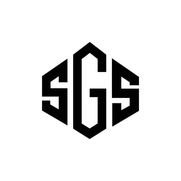 Sgs Letter Logo Design Polygon Shape Sgs Polygon Cube Shape — Stock Vector