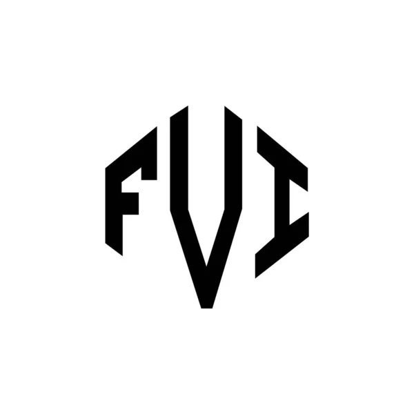 Fvi Letter Logo Design Polygon Shape Fvi Polygon Cube Shape — 스톡 벡터