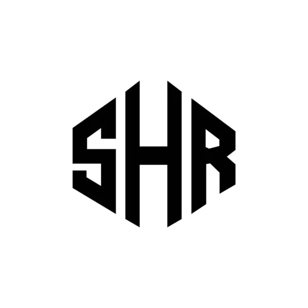 Shr Letter Logo Design Polygon Shape Shr Polygon Cube Shape — 스톡 벡터