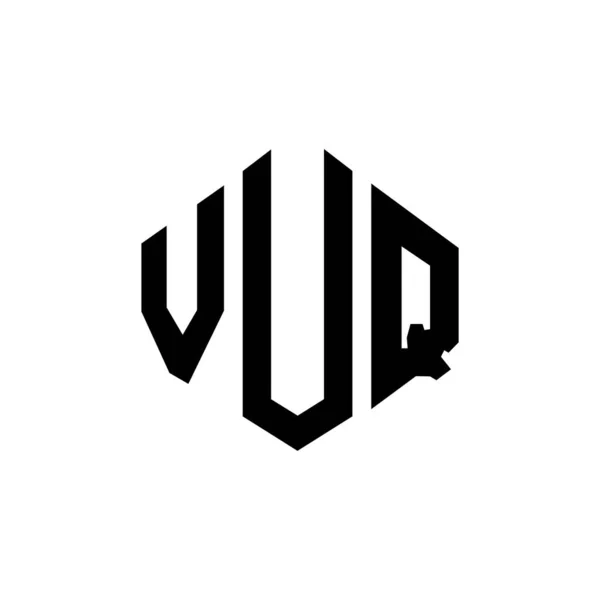 Vuq Logo Met Polygonale Vorm Vuq Polygon Kubus Vorm Logo — Stockvector