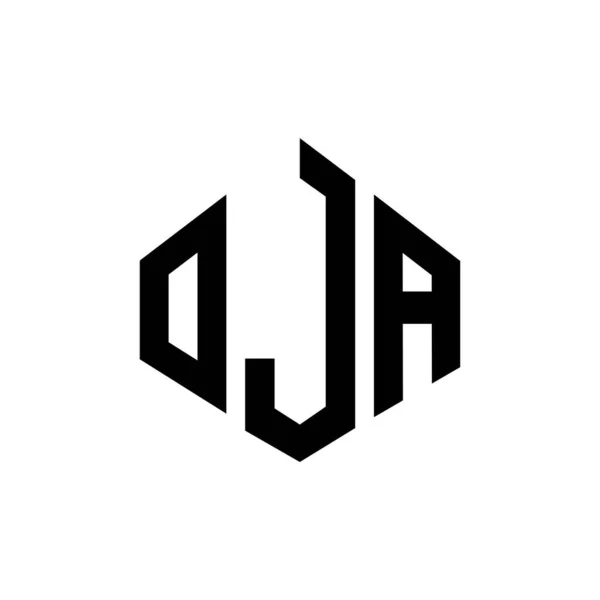 Oja Letter Logo Design Polygon Shape Oja Polygon Cube Shape — ストックベクタ