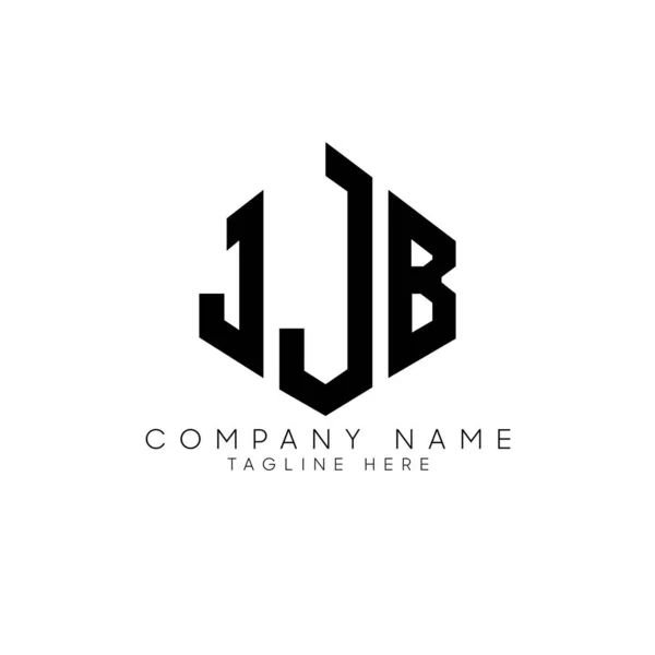 Jjb Letter Logo Design Polygon Shape Jjb Polygon Cube Shape — Stock Vector