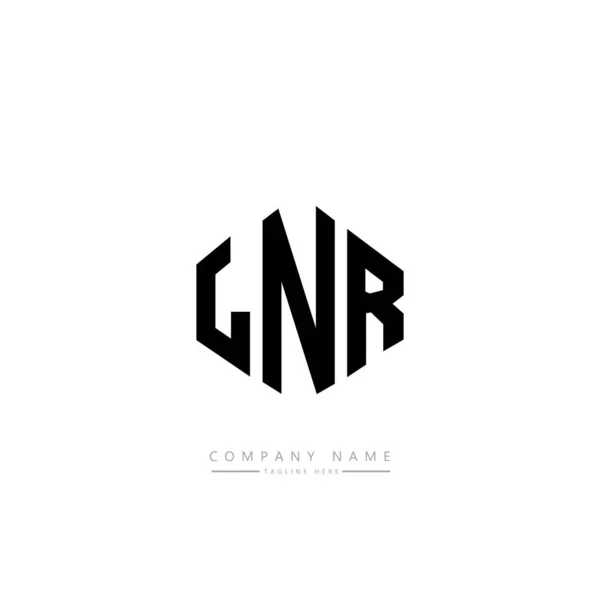 Lnr Harfi Ilk Logo Şablon Vektörü — Stok Vektör