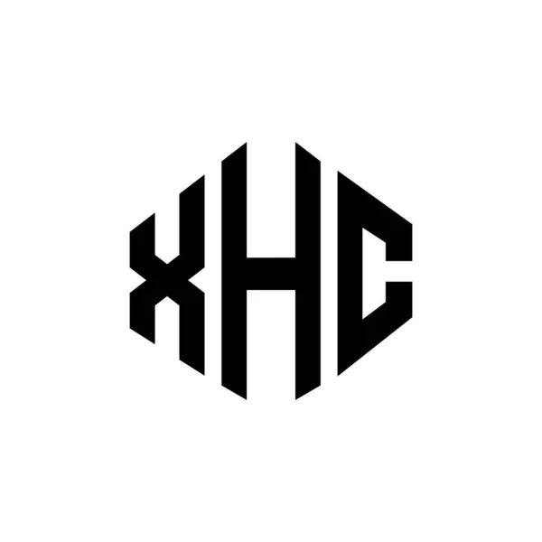 Xhc Bokstav Logotyp Design Med Polygon Form Xhc Polygon Och — Stock vektor