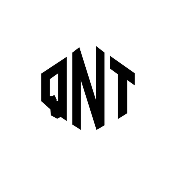 Qnt Letter Logo Design Polygon Shape Qnt Polygon Cube Shape — Stockový vektor