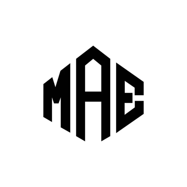 Projekt Logo Litery Mae Kształcie Wielokąta Mae Wieloboku Sześcianu Kształt — Wektor stockowy