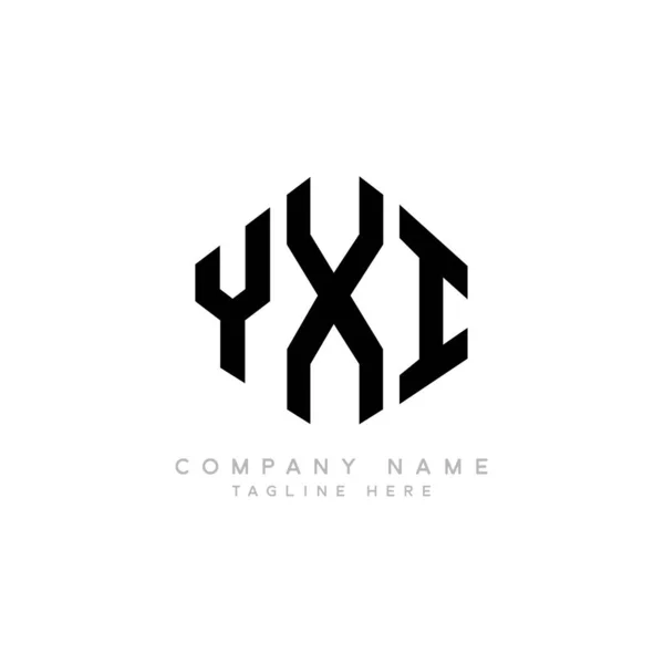 Logo Lettera Yxi Design Con Forma Poligonale Poligono Yxi Cubo — Vettoriale Stock