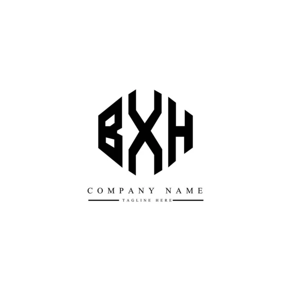 Logo Lettera Bxh Design Con Forma Poligonale Design Del Logo — Vettoriale Stock