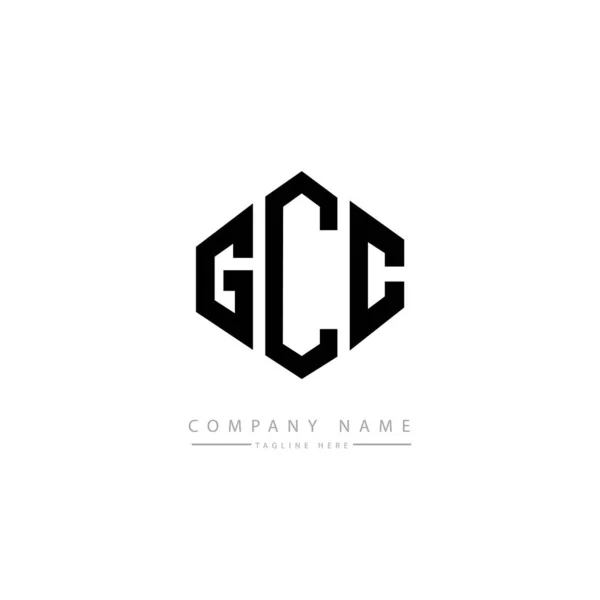 Carta Gcc Inicial Logo Plantilla Vector — Archivo Imágenes Vectoriales