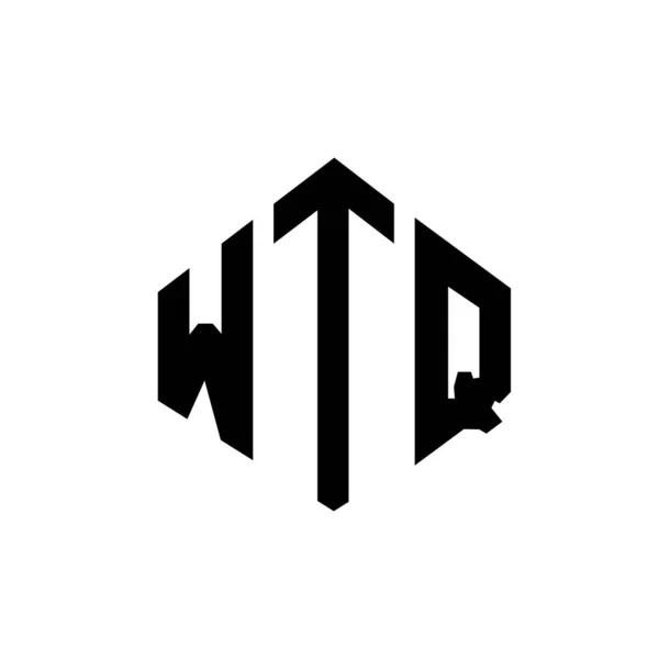 Wtq Letter Logo Design Polygon Shape Wtq Polygon Cube Shape — Διανυσματικό Αρχείο