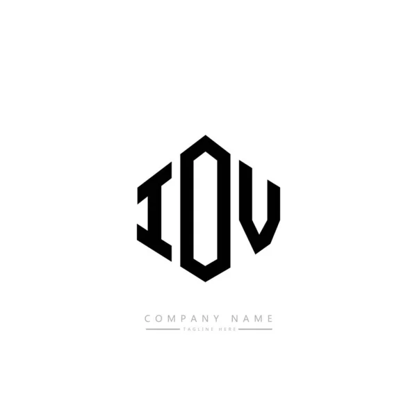 Iov Carta Logotipo Inicial Plantilla Diseño Vector — Archivo Imágenes Vectoriales