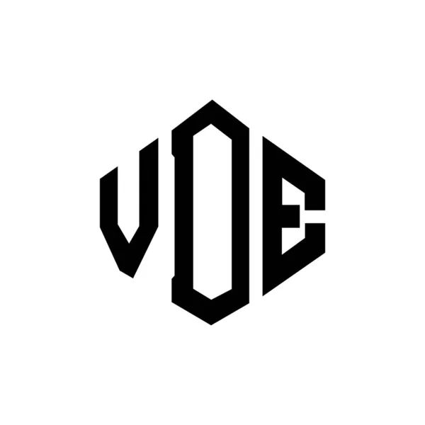 Vde Letter Logo Ontwerp Met Polygon Vorm Vde Polygon Kubus — Stockvector