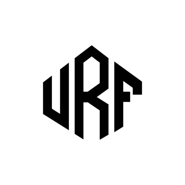 Design Del Logo Della Lettera Urf Con Forma Poligonale Design — Vettoriale Stock