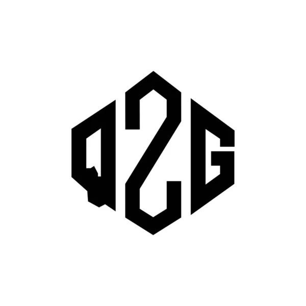 Diseño Del Logotipo Letra Qzg Con Forma Polígono Diseño Logotipo — Archivo Imágenes Vectoriales