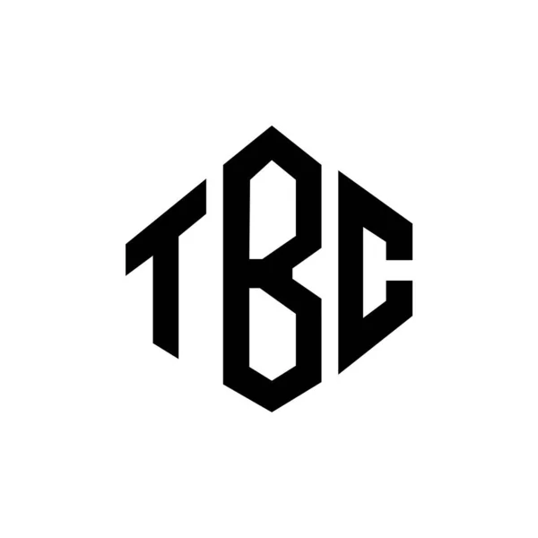Tbc Letter Logo Design Polygon Shape Tbc Polygon Cube Shape — Stock Vector