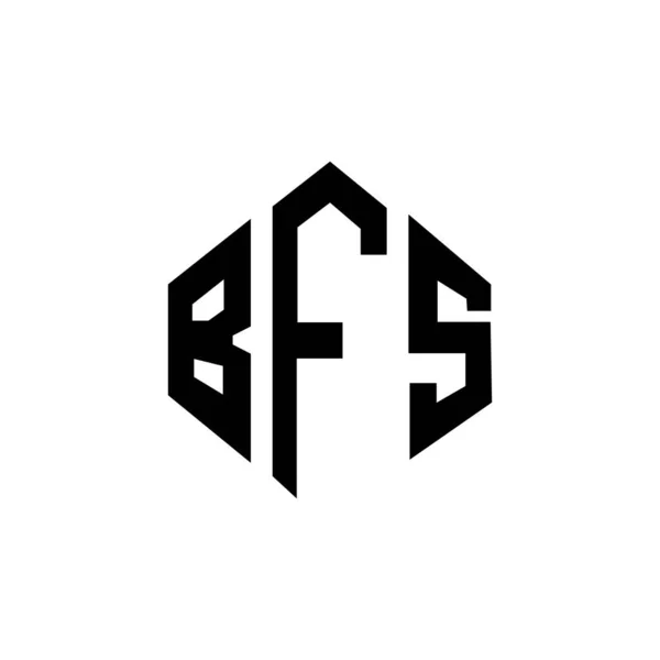 Bfs Letter Logo Design Polygon Shape Bfs Polygon Cube Shape — Vettoriale Stock
