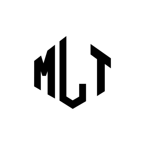 Mlt Schriftzug Logo Design Mit Polygonform Logo Design Aus Mlt — Stockvektor