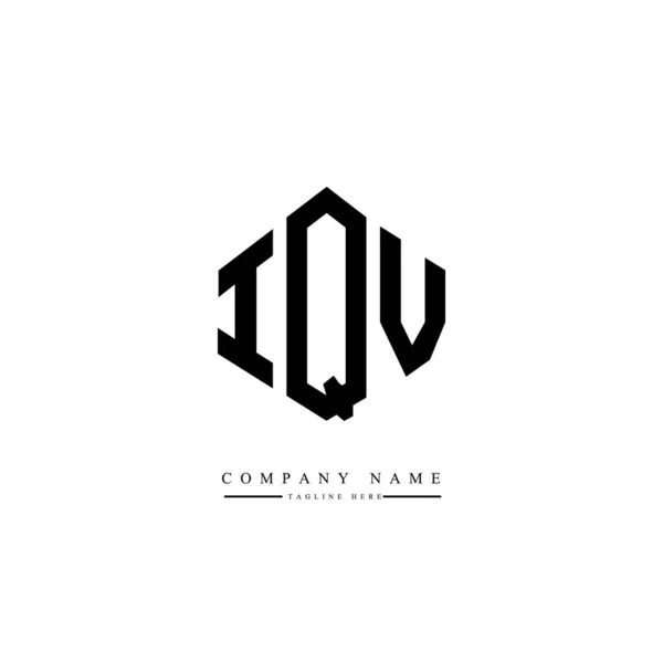 Iqv Carta Inicial Logotipo Plantilla Diseño Vector — Archivo Imágenes Vectoriales