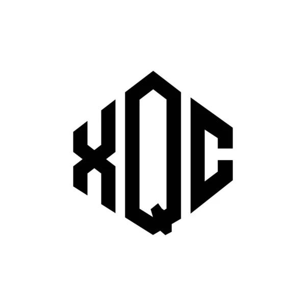 Xqc Letter Logo Design Polygon Shape Xqc Polygon Cube Shape — Stockvektor